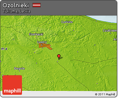Physical 3D Map of Ozolnieki
