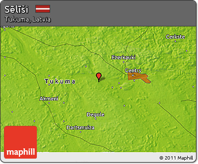 Physical 3D Map of Sēlīši