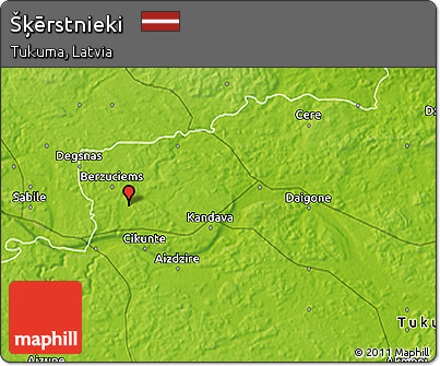 Physical 3D Map of Šķērstnieki