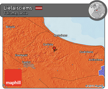 Political 3D Map of Lielaisciems