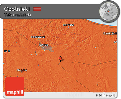 Political 3D Map of Ozolnieki