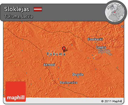Political 3D Map of Sloklejas