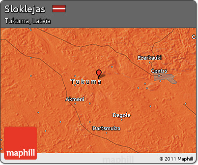 Political 3D Map of Sloklejas