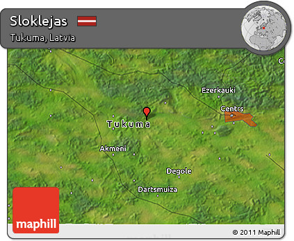 Satellite 3D Map of Sloklejas