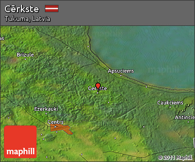 Satellite 3D Map of Cērkste