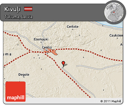 Shaded Relief 3D Map of Kivuļi