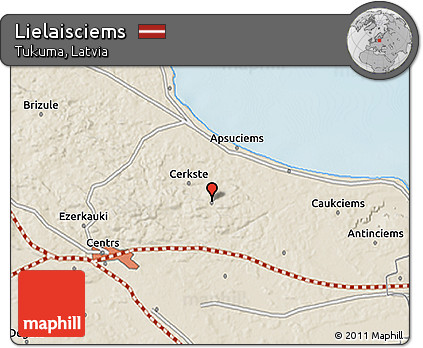 Shaded Relief 3D Map of Lielaisciems