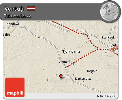 Shaded Relief 3D Map of Ventuļi