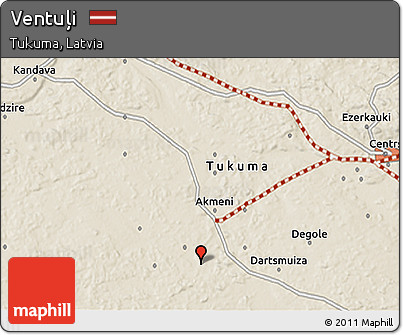 Shaded Relief 3D Map of Ventuļi