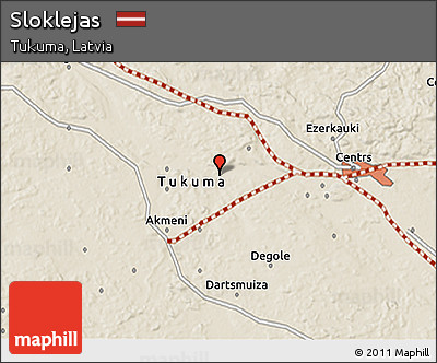 Shaded Relief 3D Map of Sloklejas