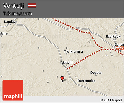 Shaded Relief 3D Map of Ventuļi