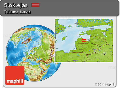 Physical Location Map of Sloklejas