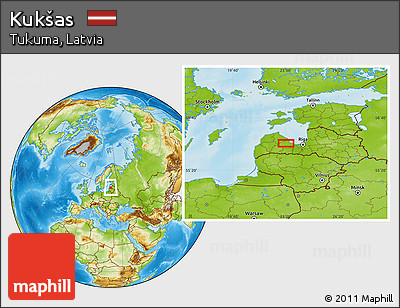 Physical Location Map of Kukšas