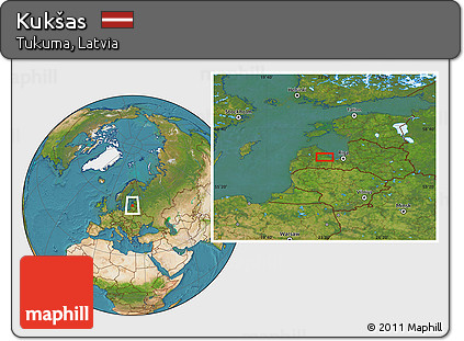 Satellite Location Map of Kukšas