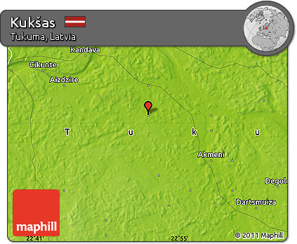 Physical Map of Kukšas