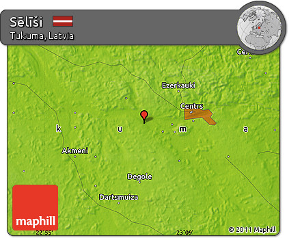 Physical Map of Sēlīši