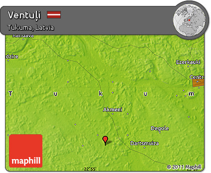 Physical Map of Ventuļi