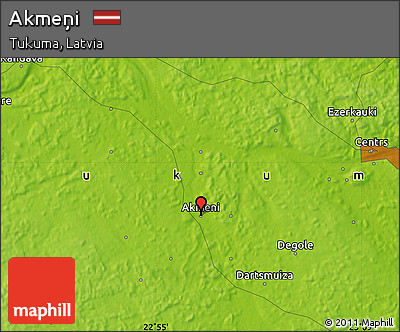 Physical Map of Akmeņi