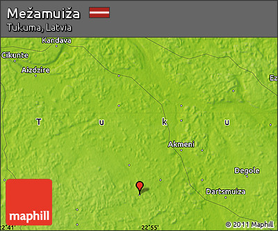 Physical Map of Mežamuiža