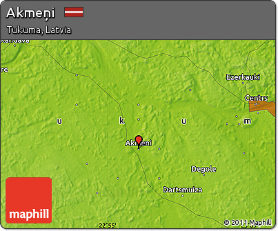 Physical Map of Akmeņi