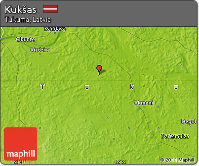 Physical Map of Kukšas