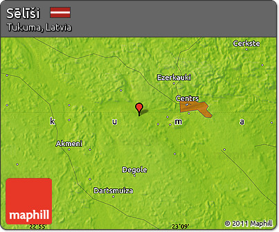 Physical Map of Sēlīši
