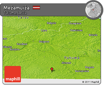 Physical Panoramic Map of Mežamuiža