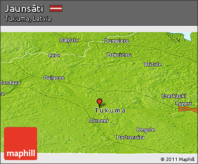 Physical Panoramic Map of Jaunsāti