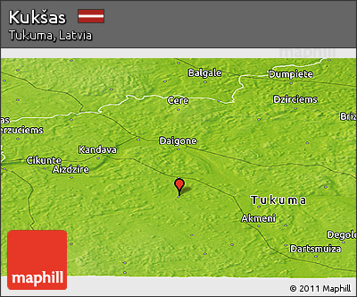 Physical Panoramic Map of Kukšas