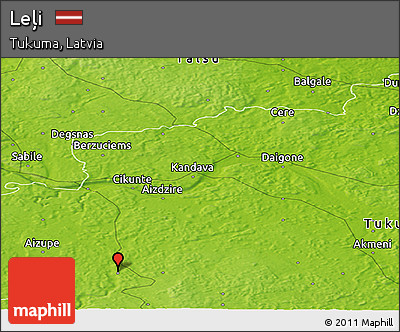 Physical Panoramic Map of Leļi