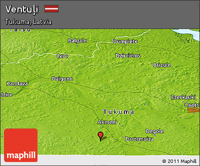 Physical Panoramic Map of Ventuļi