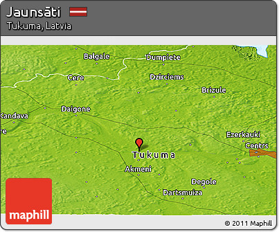 Physical Panoramic Map of Jaunsāti