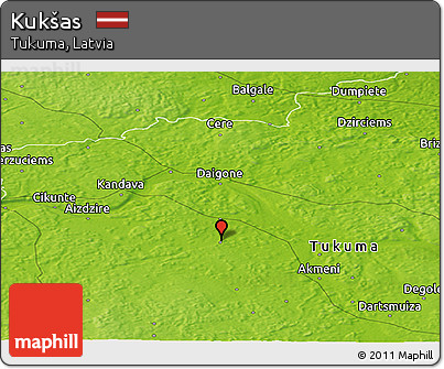 Physical Panoramic Map of Kukšas