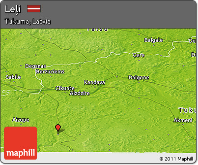 Physical Panoramic Map of Leļi