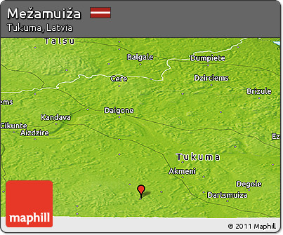 Physical Panoramic Map of Mežamuiža