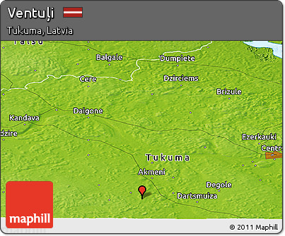 Physical Panoramic Map of Ventuļi