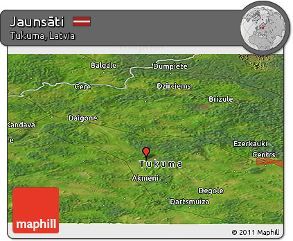 Satellite Panoramic Map of Jaunsāti