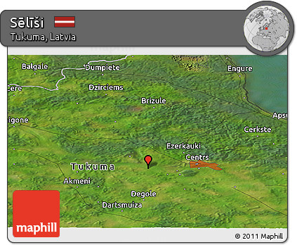 Satellite Panoramic Map of Sēlīši