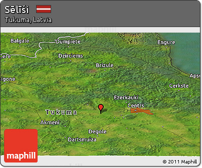 Satellite Panoramic Map of Sēlīši