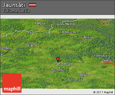 Satellite Panoramic Map of Jaunsāti