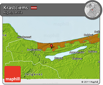 Physical 3D Map of Krastciems