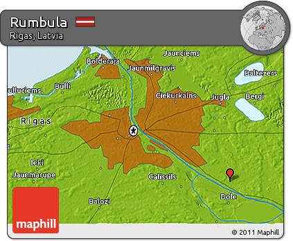 Physical 3D Map of Rumbula