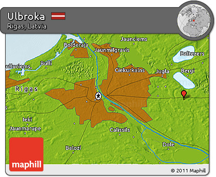 Physical 3D Map of Ulbroka