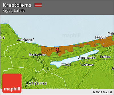 Physical 3D Map of Krastciems