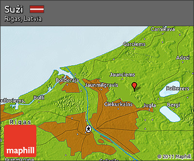 Physical 3D Map of Suži
