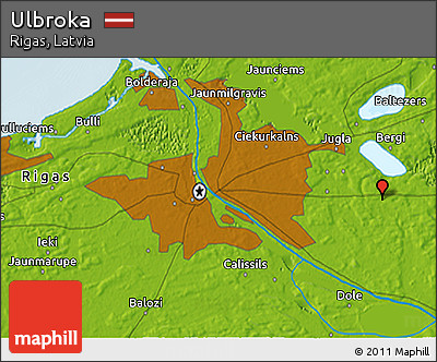 Physical 3D Map of Ulbroka