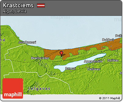 Physical 3D Map of Krastciems