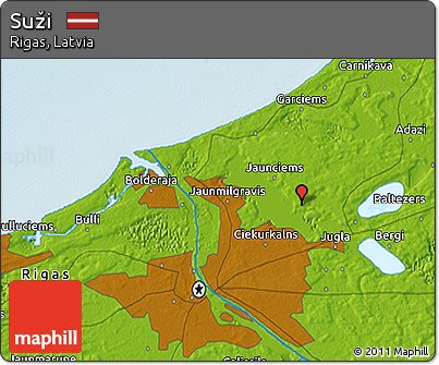 Physical 3D Map of Suži