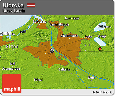 Physical 3D Map of Ulbroka