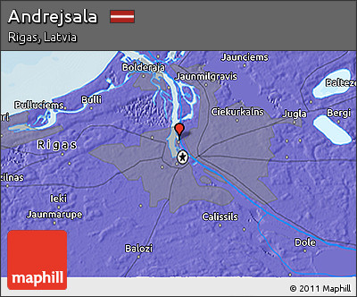 Political 3D Map of Andrejsala
